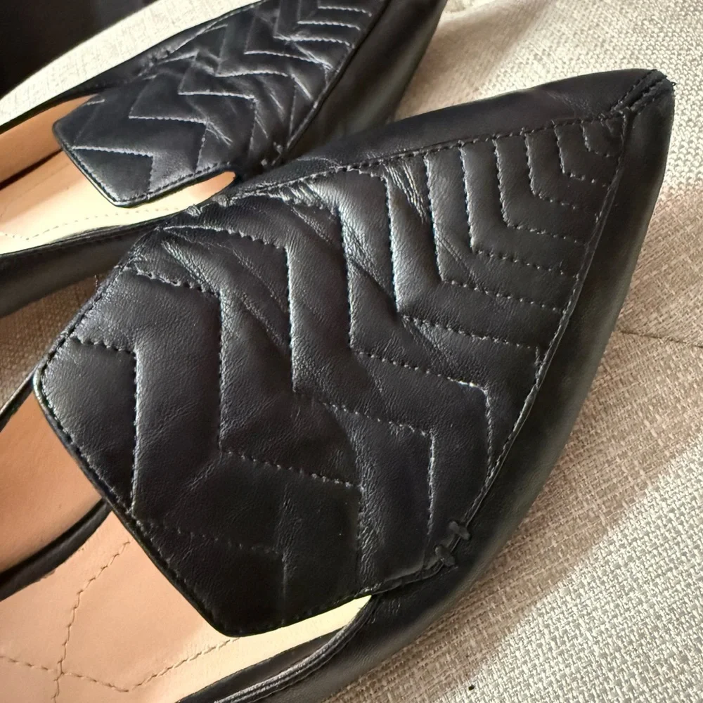 Nicholas Kirkwood Beya Black Quilted Leather Flats Italy Pointed Toe Size 38/8 - Picture 3 of 9